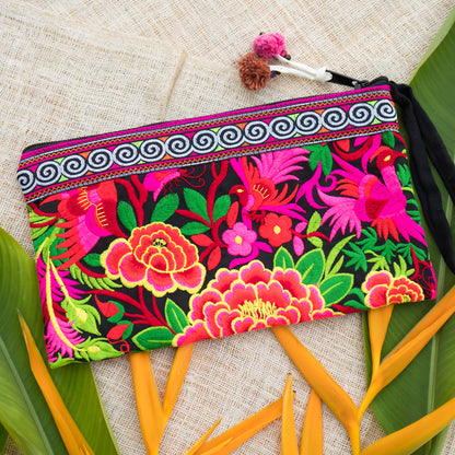 Hmong Tribe Embroidered Clutch Bag