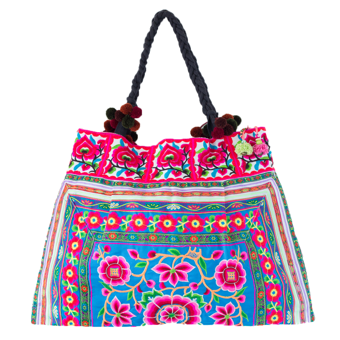 Hmong Hill Tribe Embroidered Tote Large Size