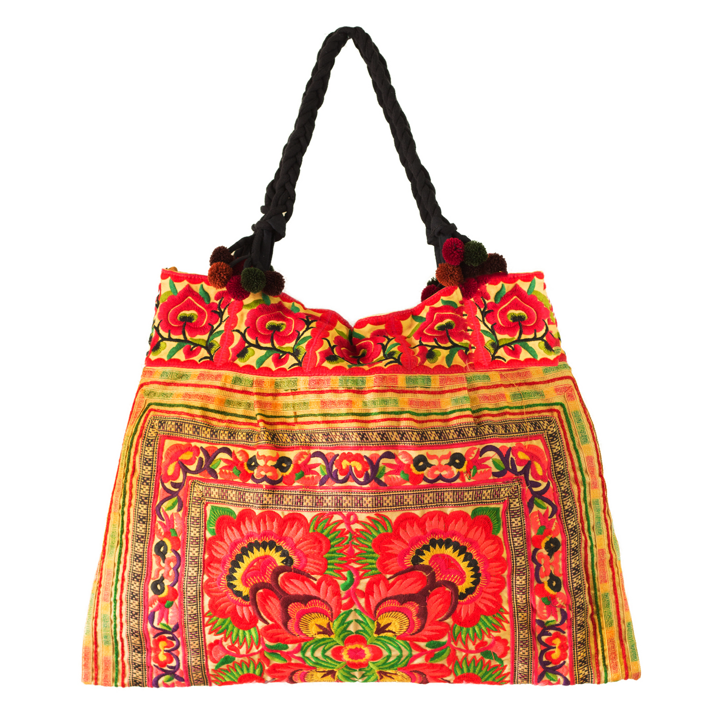 Hmong Hill Tribe Embroidered Tote Large Size