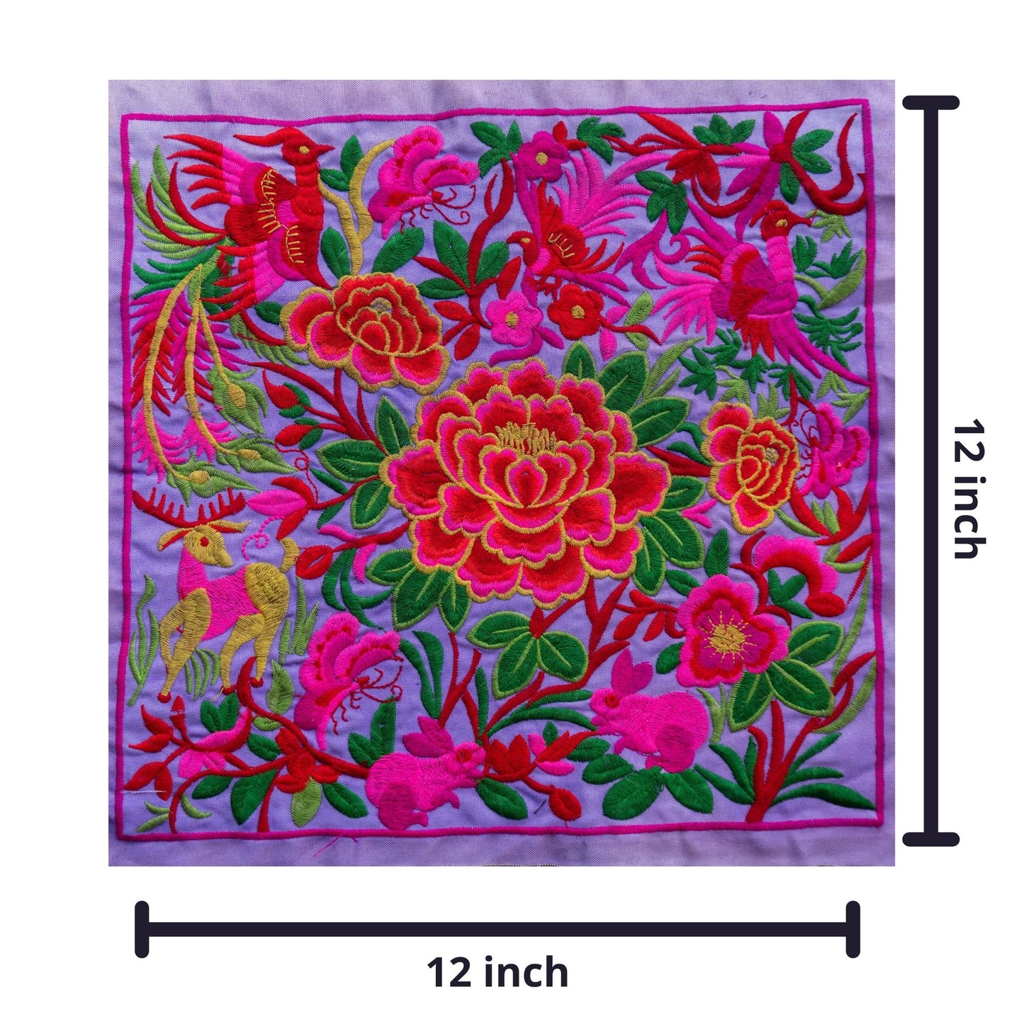 Garden Hmong Embroidered Fabric