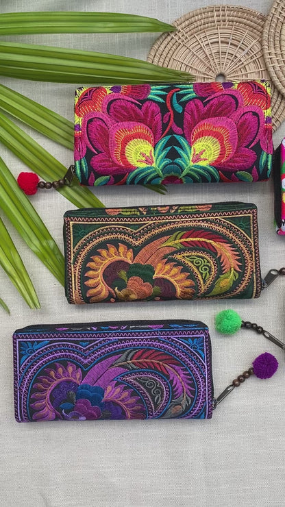 Naga Tribes Woven Wallet with Pom Pom