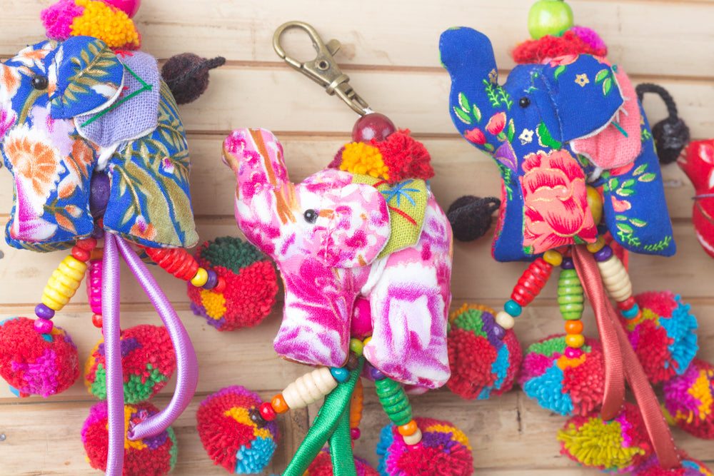 Assorted Color Elephant Hanging Charm