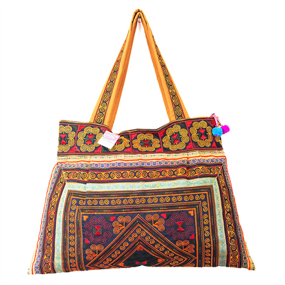 Hmong Embroidered Tote Bag Large Size