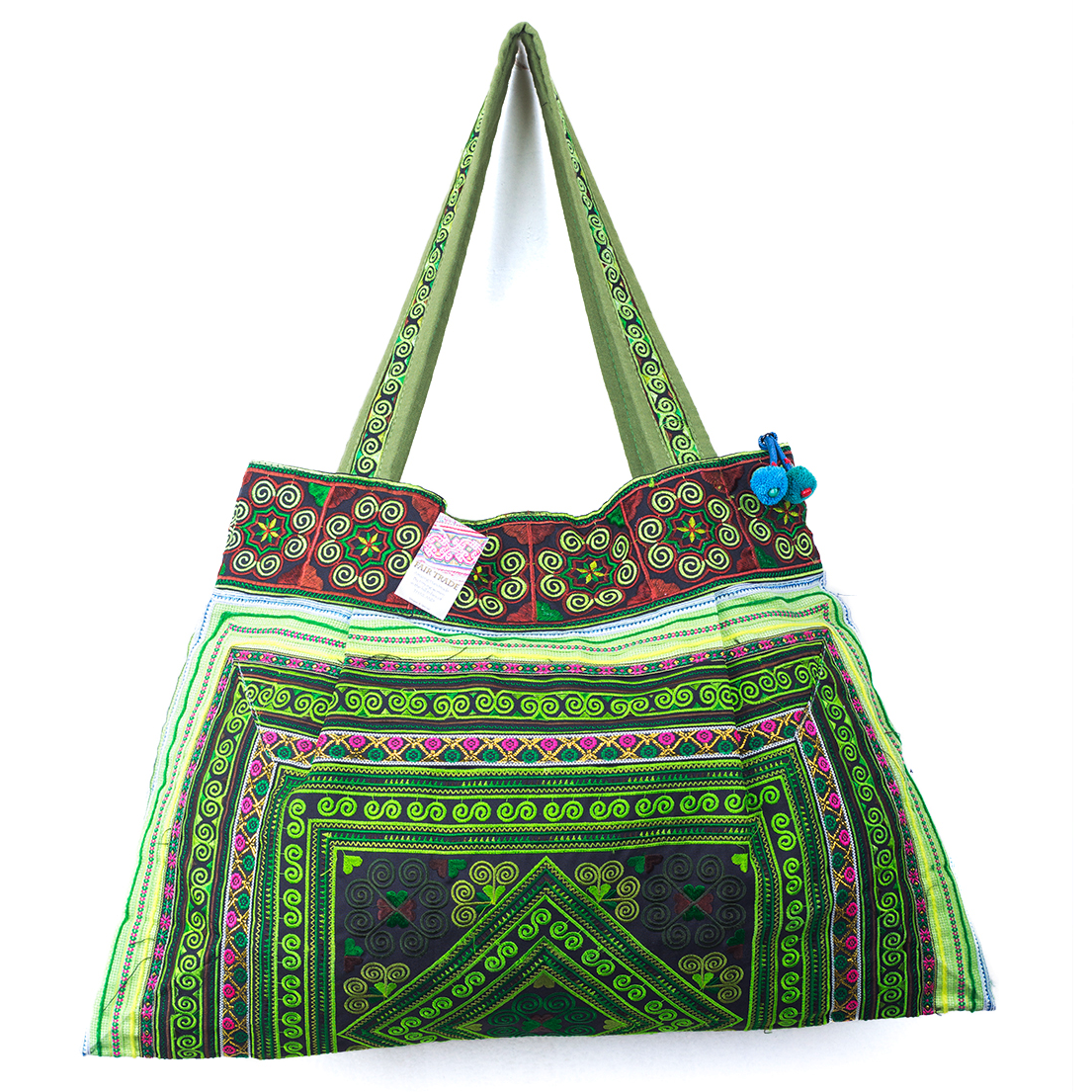 Hmong Embroidered Tote Bag Large Size