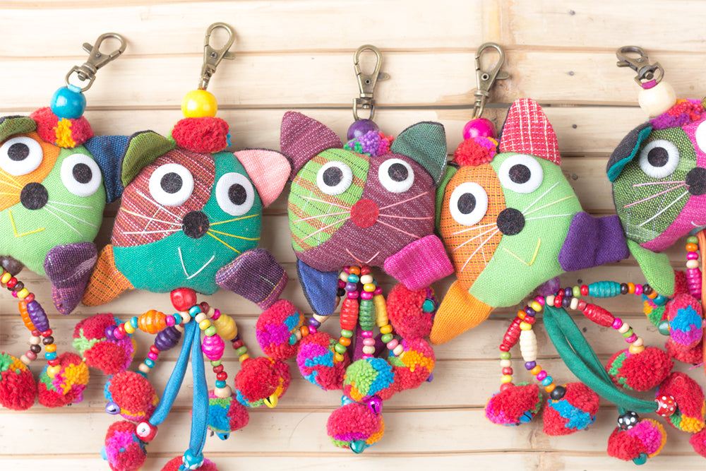 Assorted Color Cat Hanging Charm