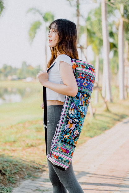 Hmong Tribe Embroidered Yaga Mat Bag