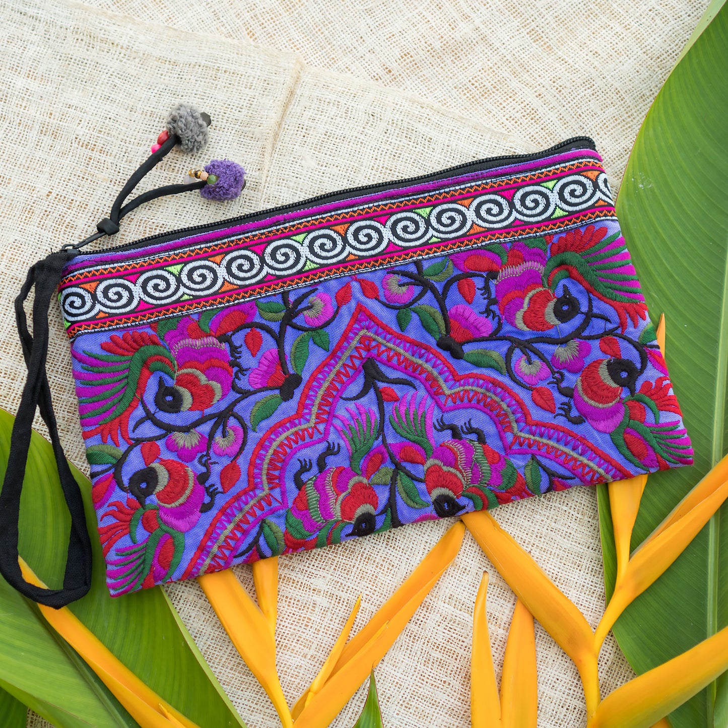 Hmong Tribe Embroidered Clutch Bag