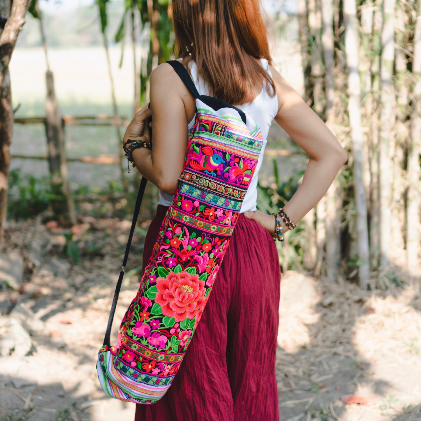 Hmong Tribe Embroidered Yaga Mat Bag