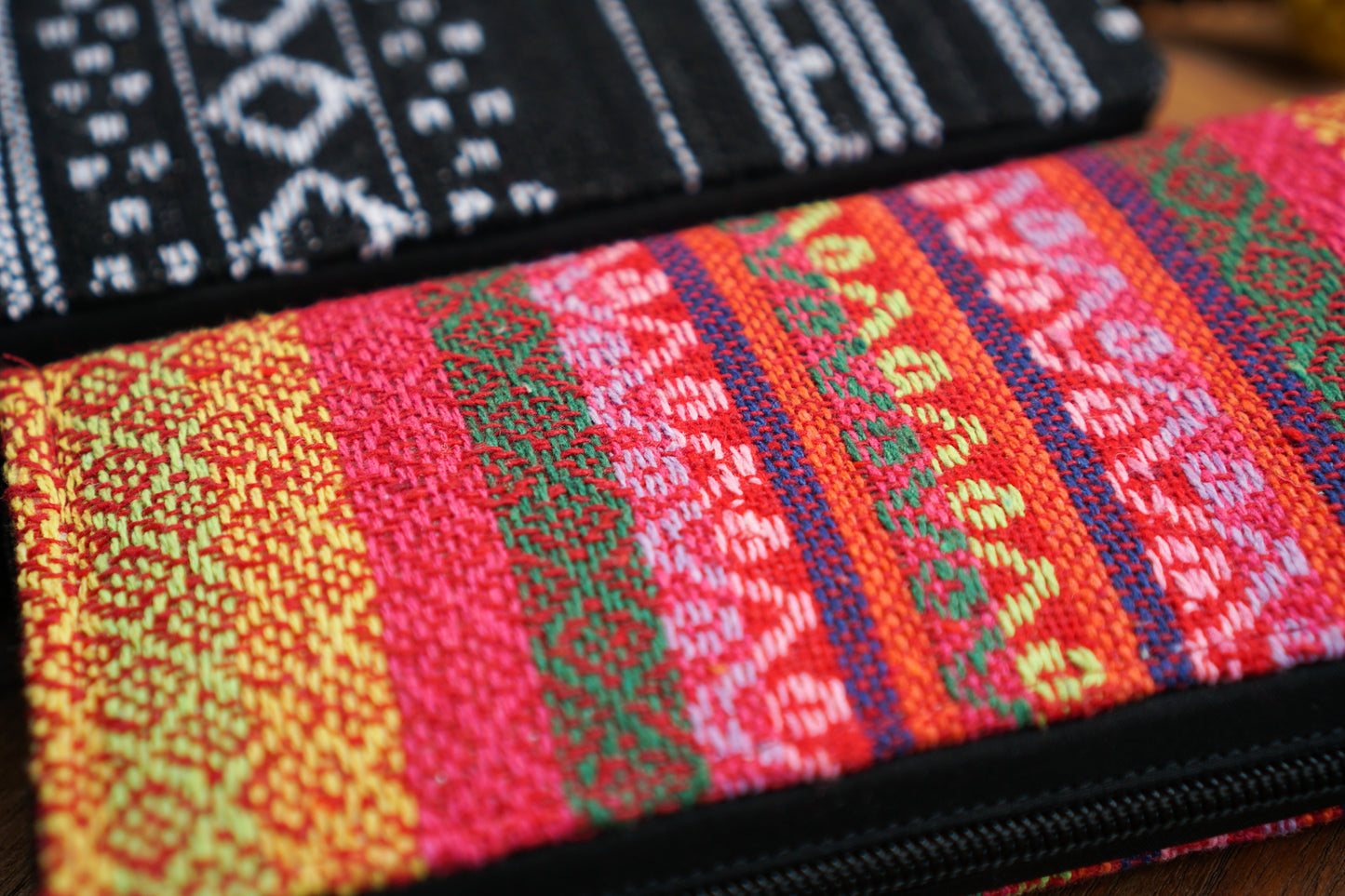 Naga Tribes Woven Wallet with Pom Pom