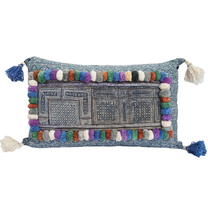 12x20 Vintage Hmong Embroidered Pillow Case