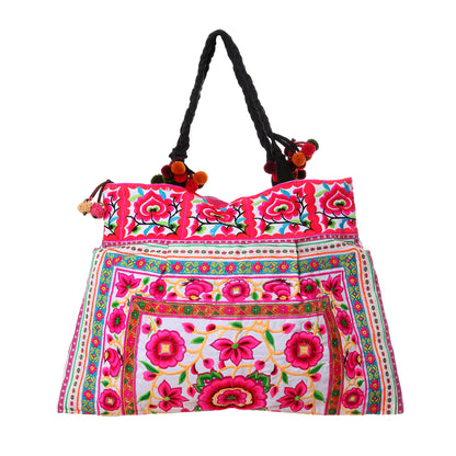 Hmong Hill Tribe Embroidered Tote Large Size