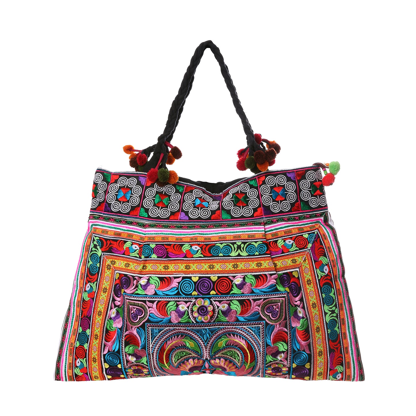 Hmong Hill Tribe Embroidered Tote Large Size