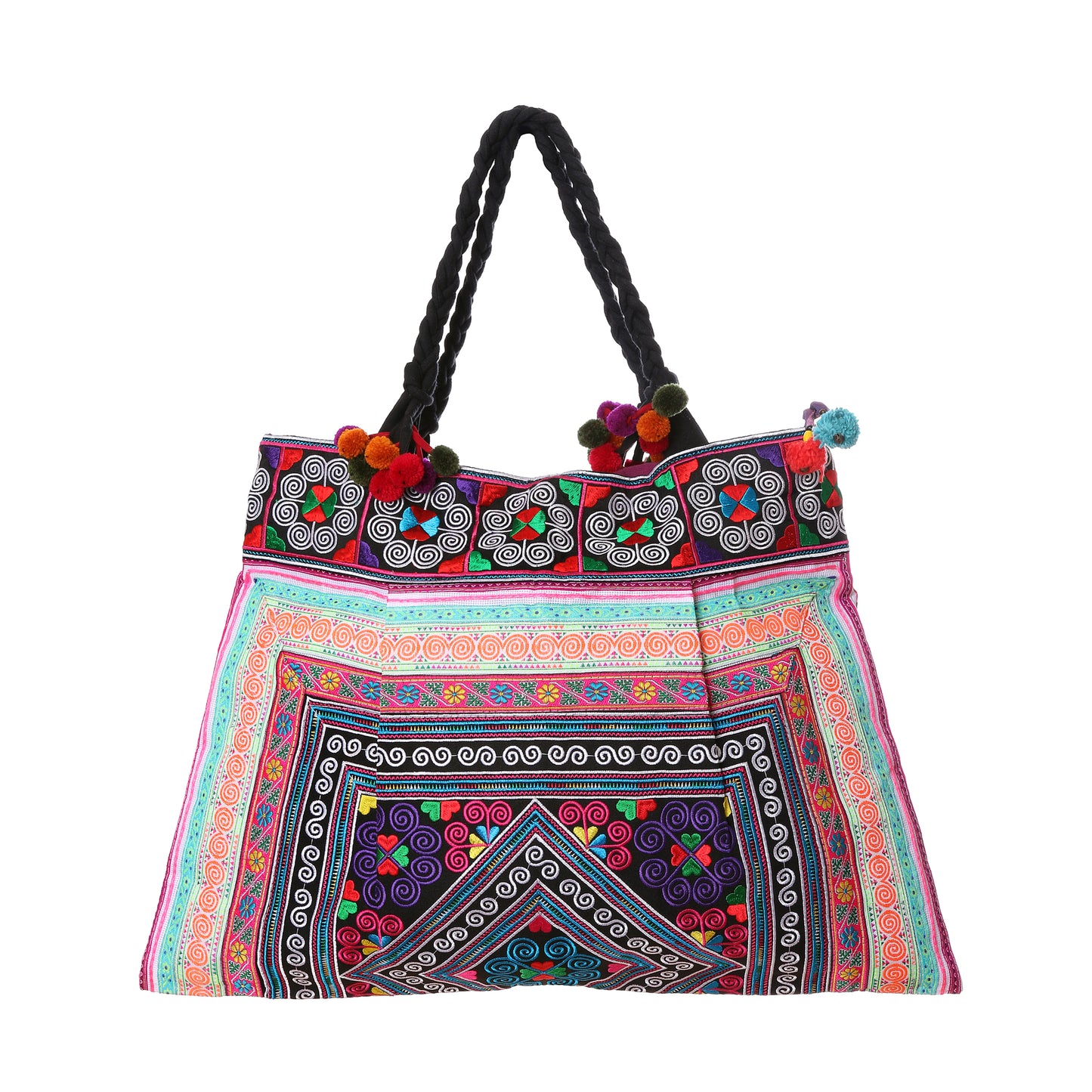 Hmong Hill Tribe Embroidered Tote Large Size