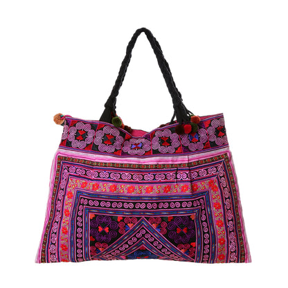 Hmong Hill Tribe Embroidered Tote Large Size