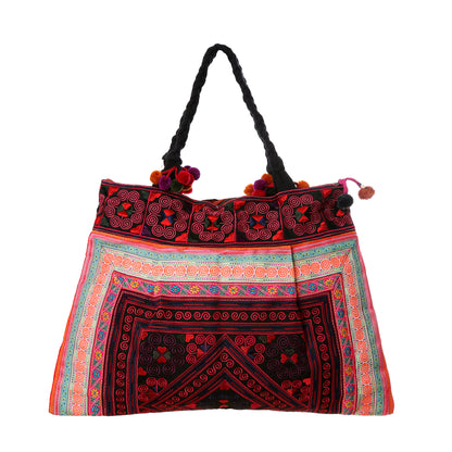 Hmong Hill Tribe Embroidered Tote Large Size