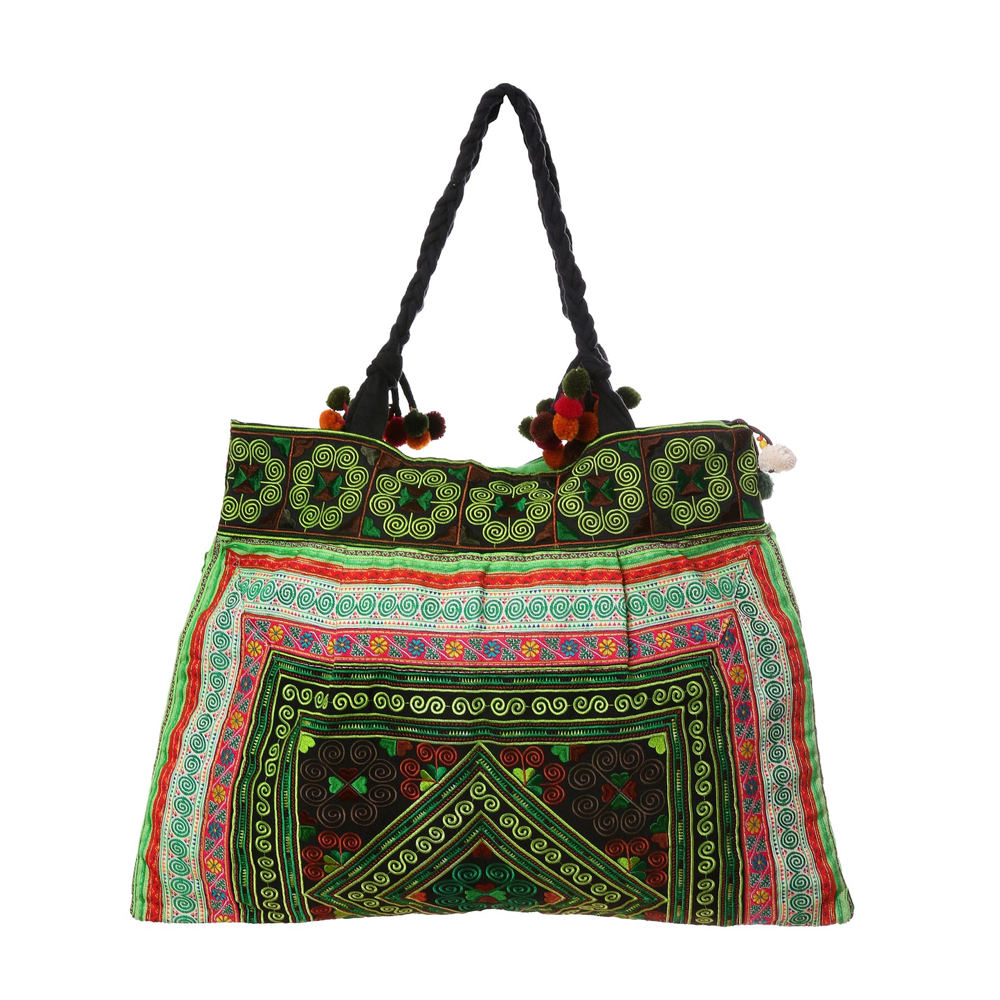 Hmong Hill Tribe Embroidered Tote Large Size