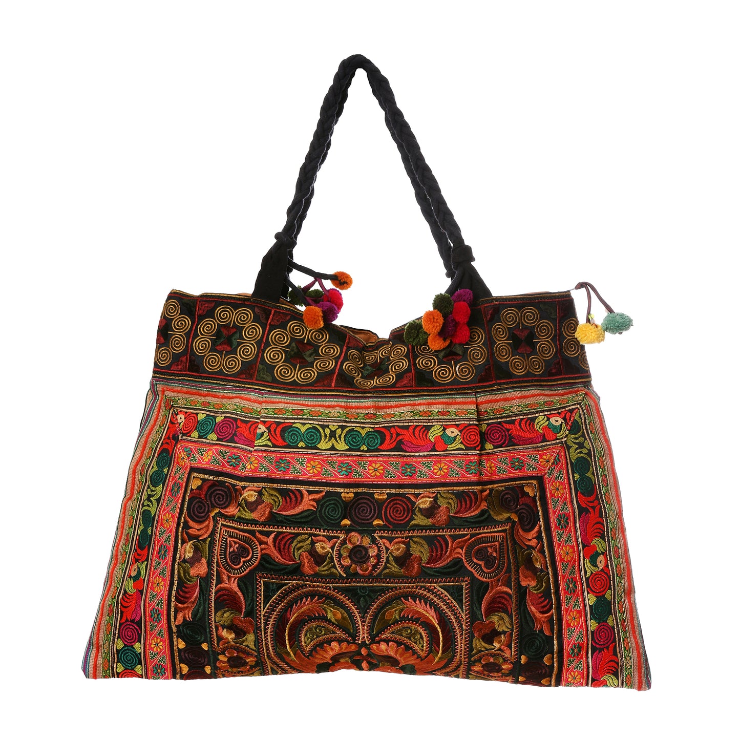 Hmong Hill Tribe Embroidered Tote Large Size