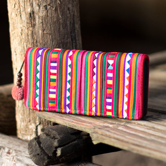 One of a Kind Lisu Fabric Wallet from Thailand