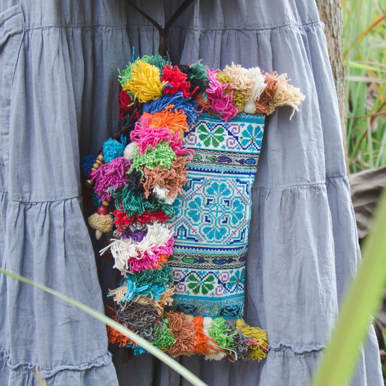 Colorful Tassels Clutch Bag