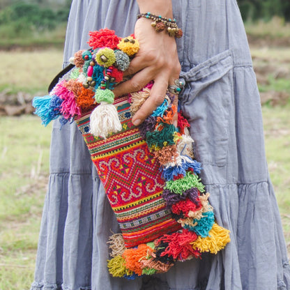 Colorful Tassels Clutch Bag